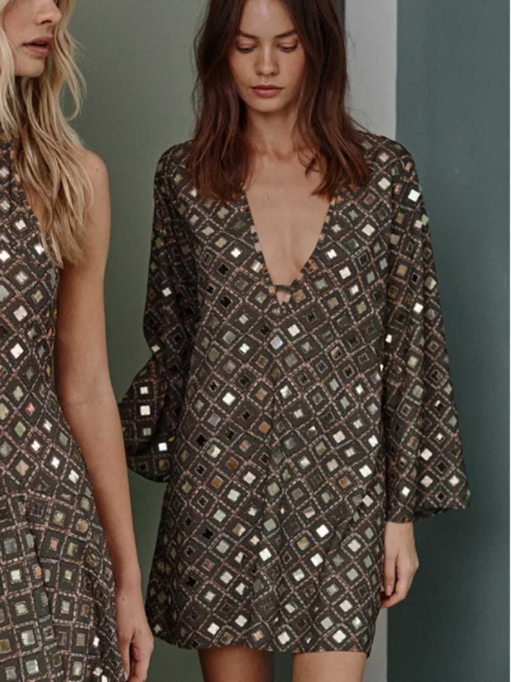 Misa Los Angeles - NUALA DRESS - Mirrored Tile - NWT - Size M